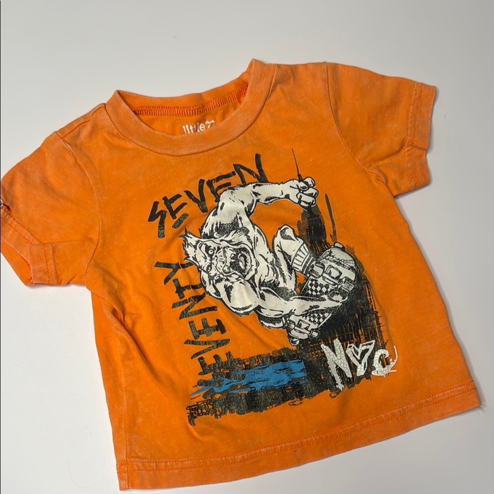 Orange Graphic Kids T-Shirt
